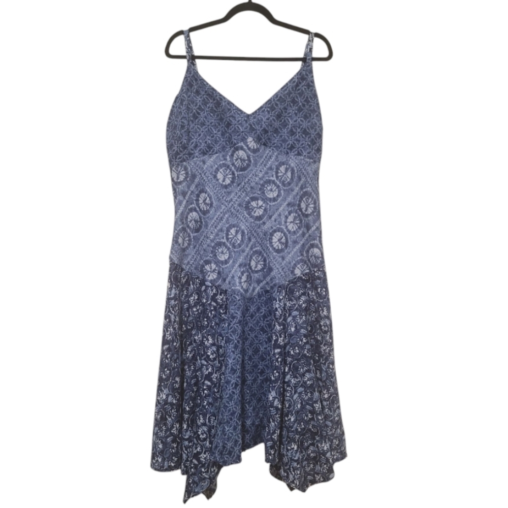 Lauren Ralph Lauren Patchwork Print Linen Sleeveless Dress - 16 - Like New - Picture 6 of 10